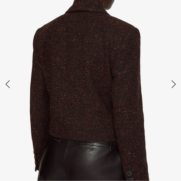 ANINE BING bouclé tweed double breasted cropped blazer Size Medium - Picture 7 of 8